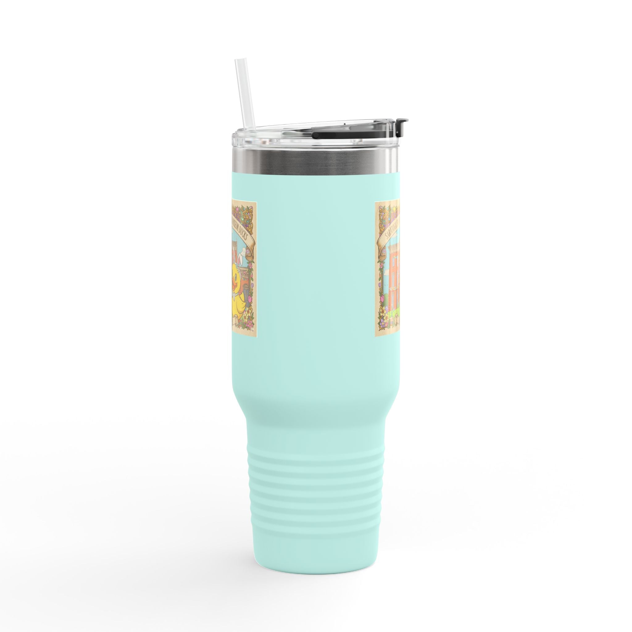 Easter Ducks Saratoga Springs 40oz Insulated Travel Mug — Hoppy Easter Canfield Casino Design
