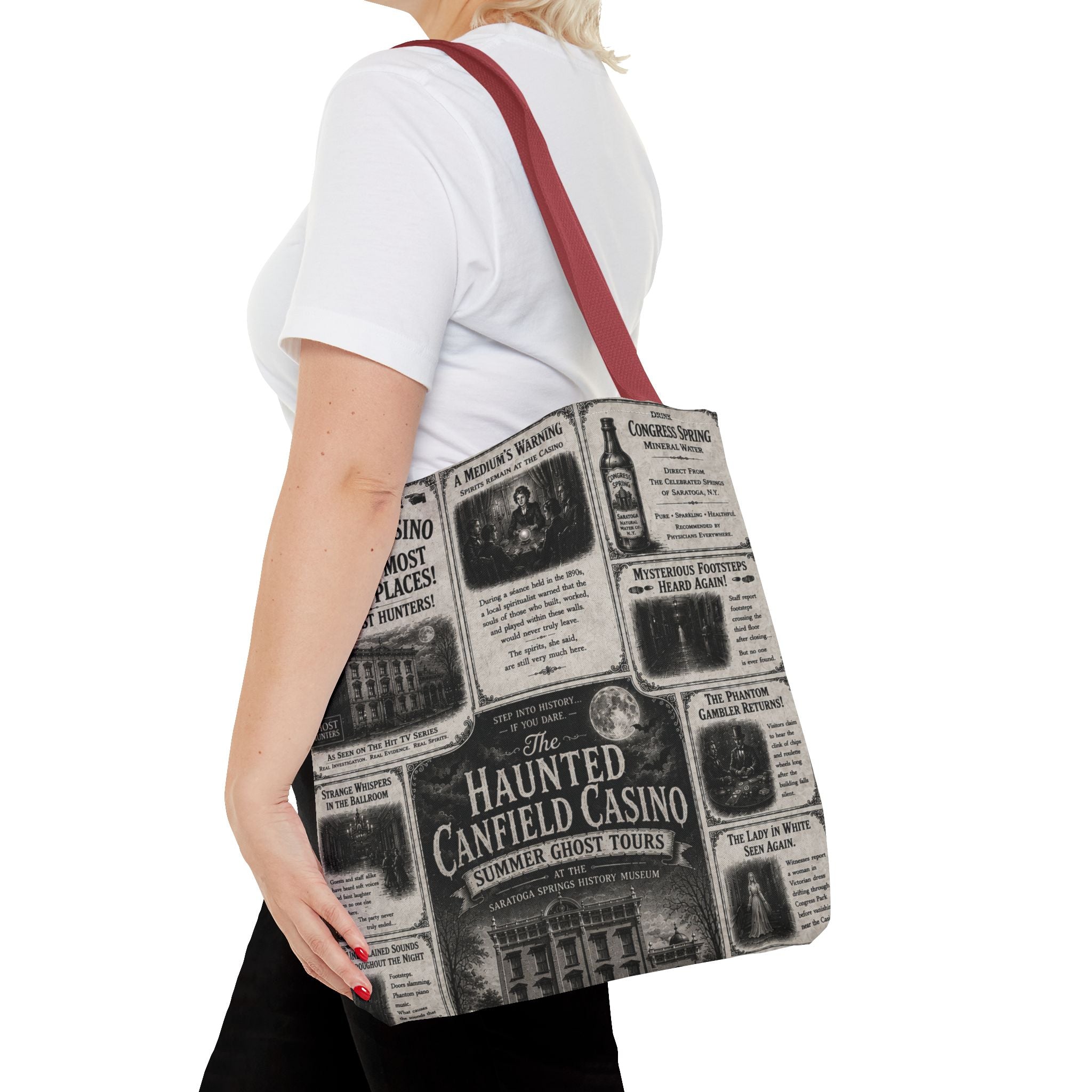 Haunted Canfield Casino Vintage Newspaper Tote
