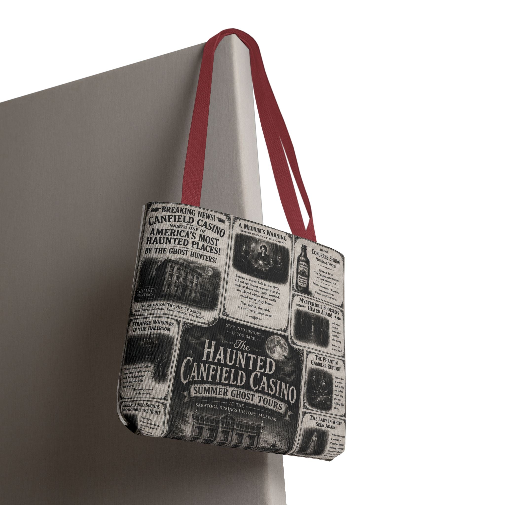 Haunted Canfield Casino Vintage Newspaper Tote