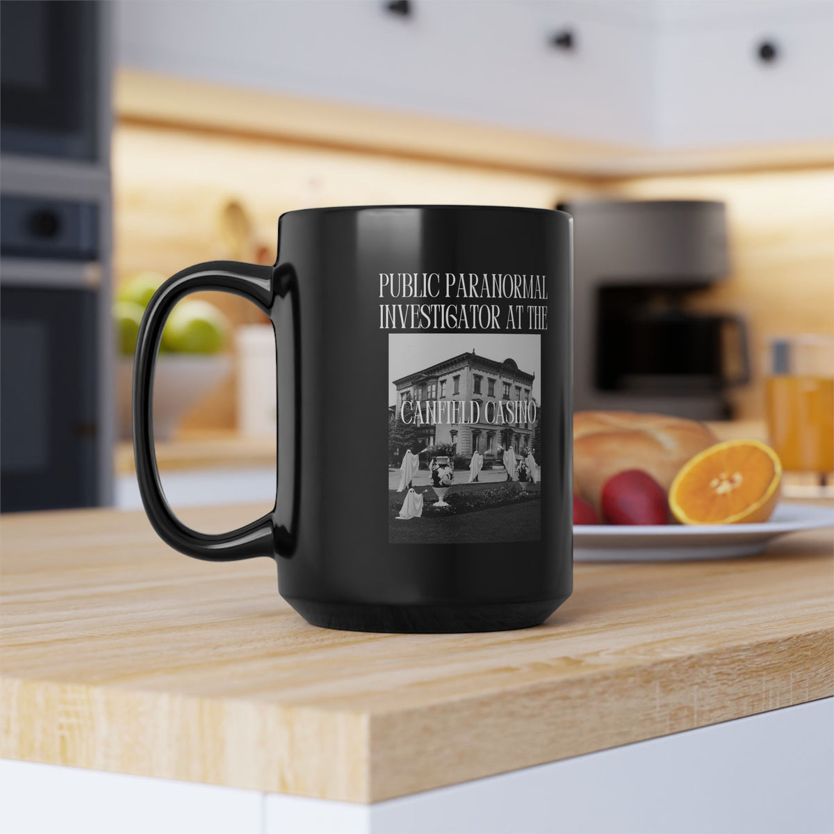 Public Paranormal Investigator at the Haunted Casino Black Mug