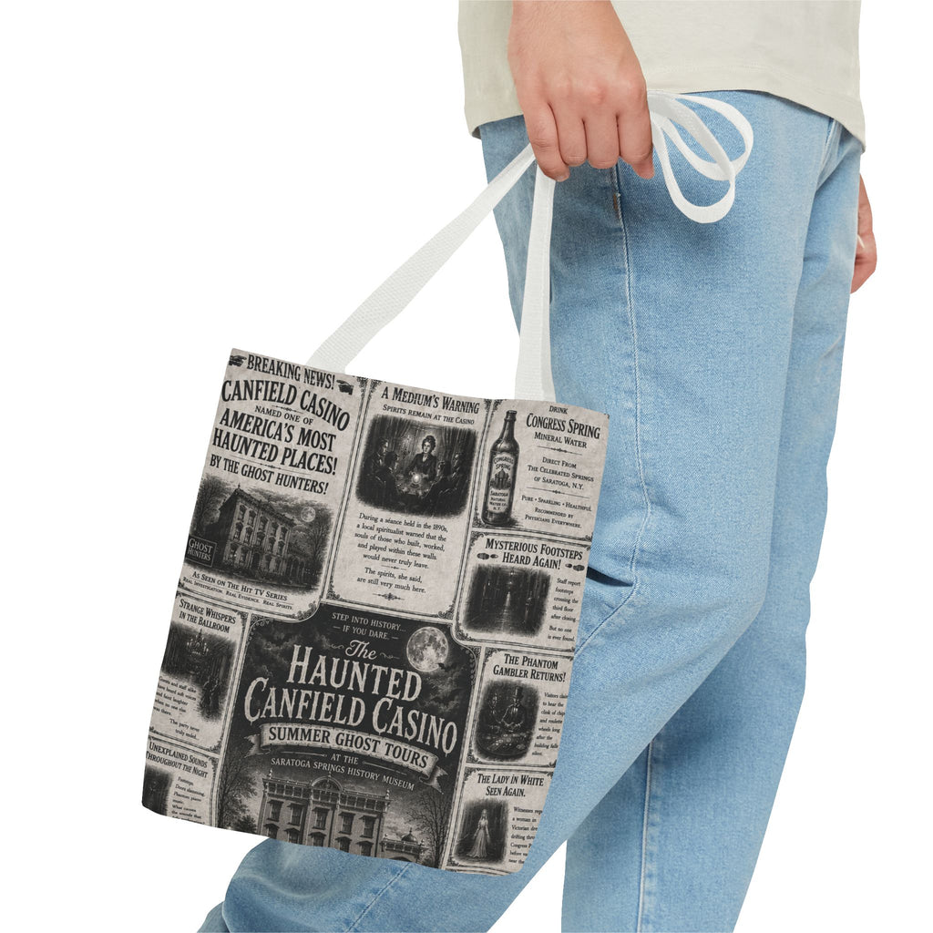 Haunted Canfield Casino Vintage Newspaper Tote