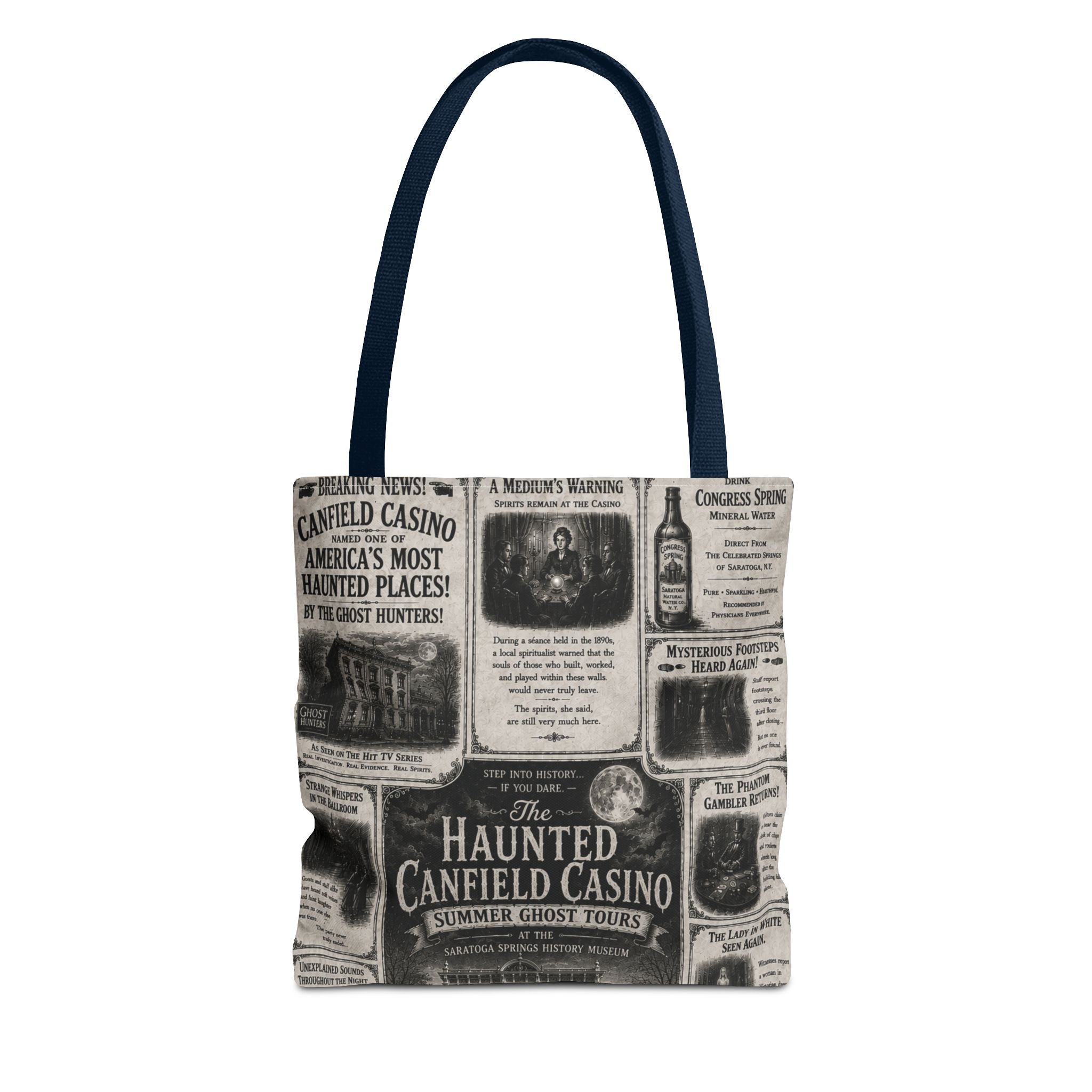 Haunted Canfield Casino Vintage Newspaper Tote