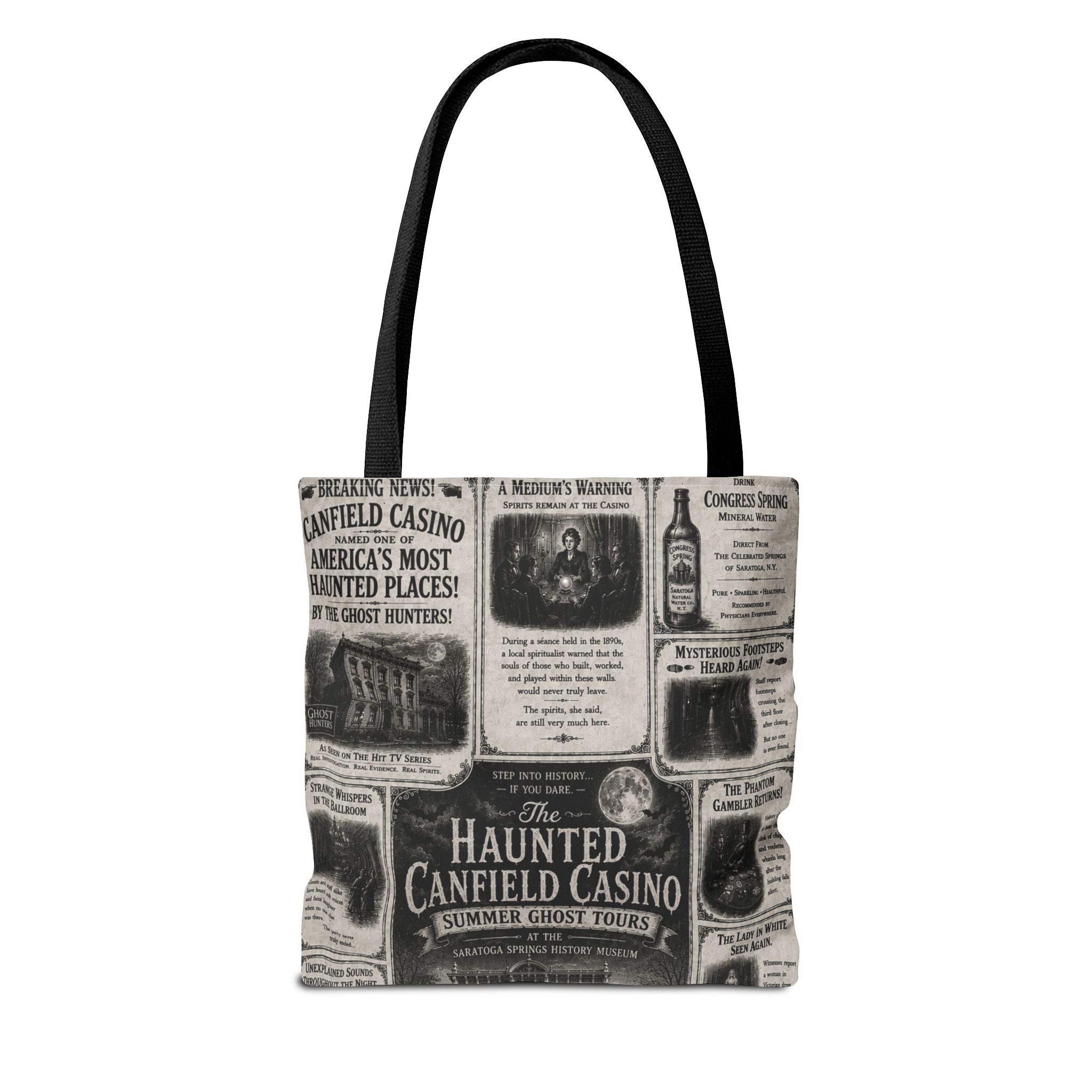 Haunted Canfield Casino Vintage Newspaper Tote