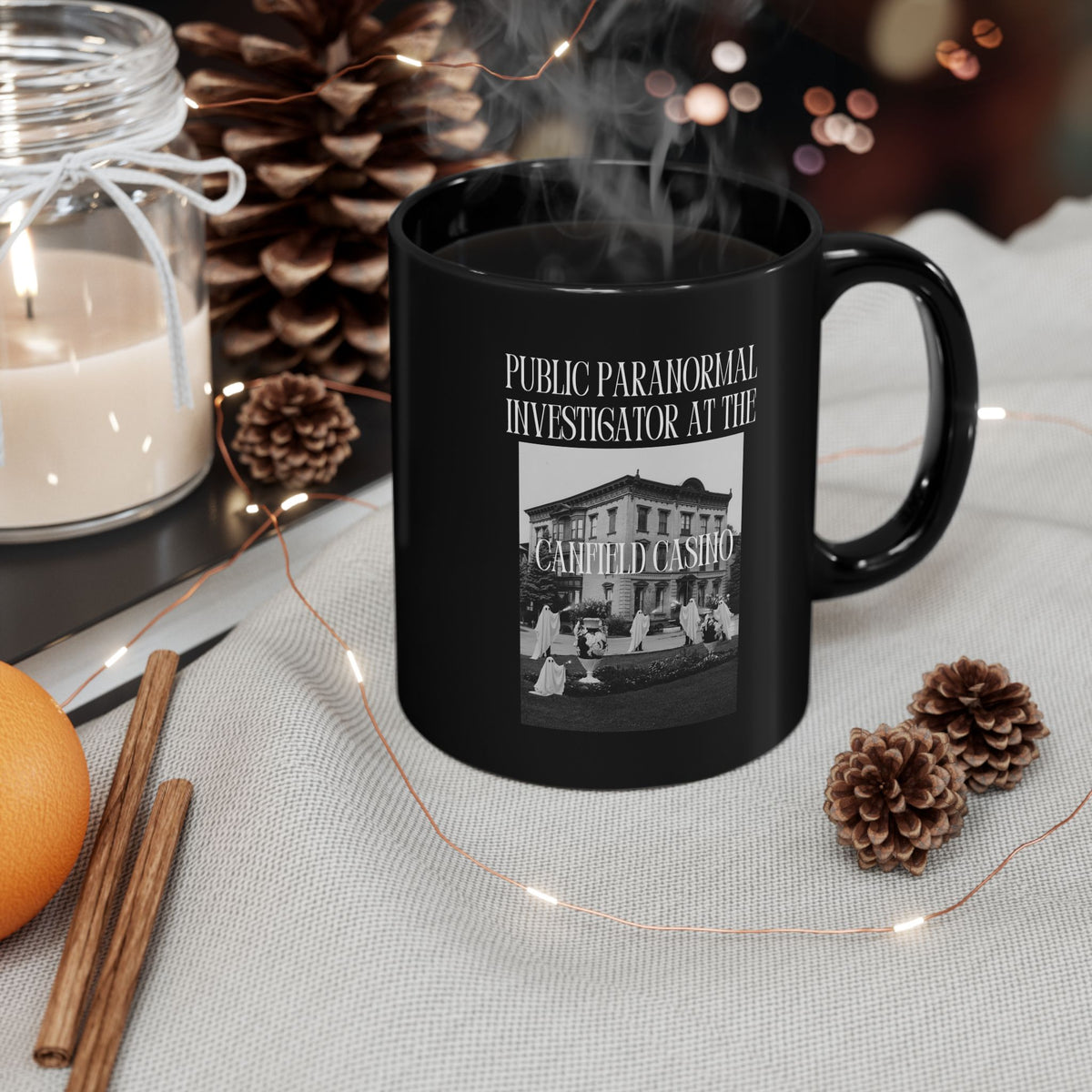 Public Paranormal Investigator at the Haunted Casino Black Mug