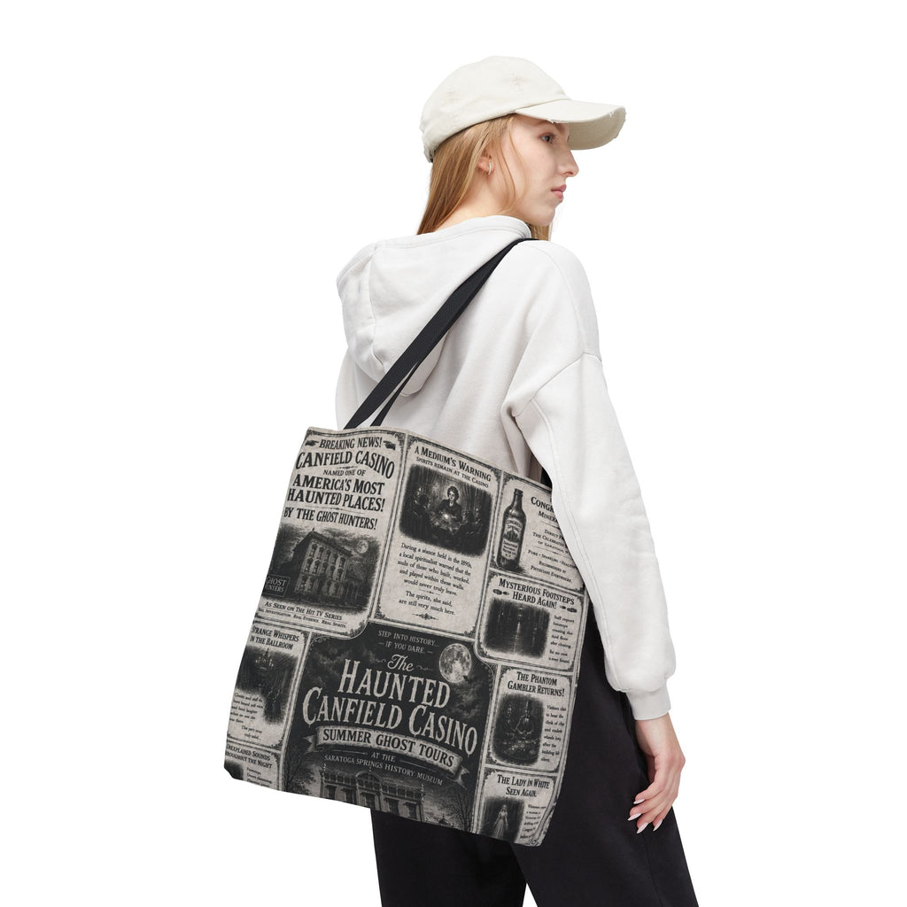 Haunted Canfield Casino Vintage Newspaper Tote