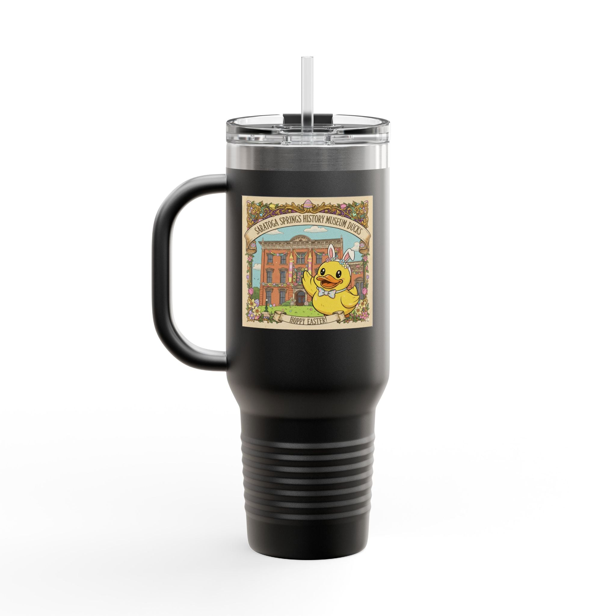 Easter Ducks Saratoga Springs 40oz Insulated Travel Mug — Hoppy Easter Canfield Casino Design
