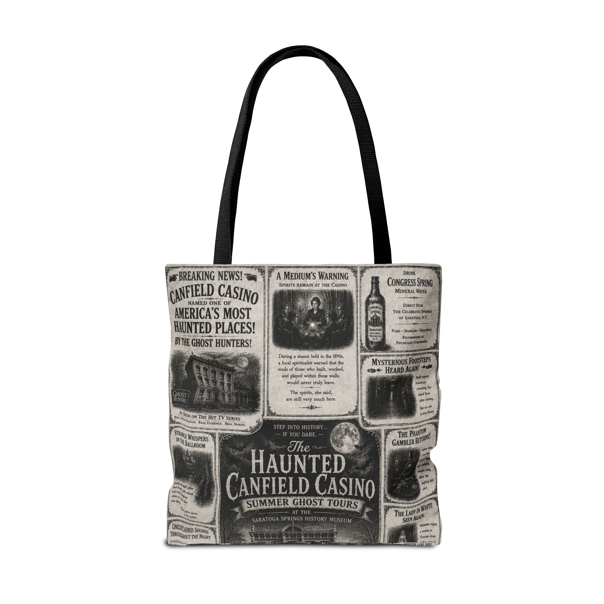 Haunted Canfield Casino Vintage Newspaper Tote