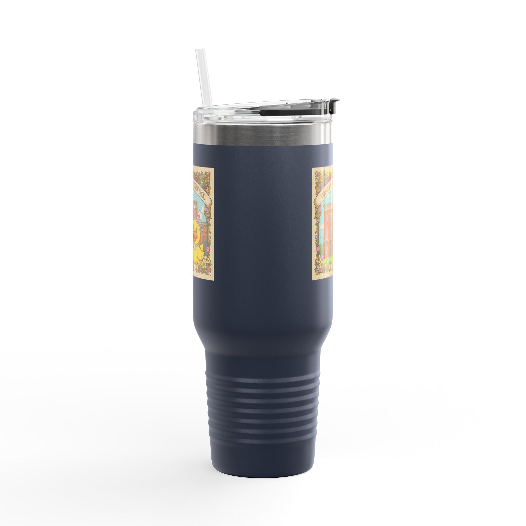 Easter Ducks Saratoga Springs 40oz Insulated Travel Mug — Hoppy Easter Canfield Casino Design