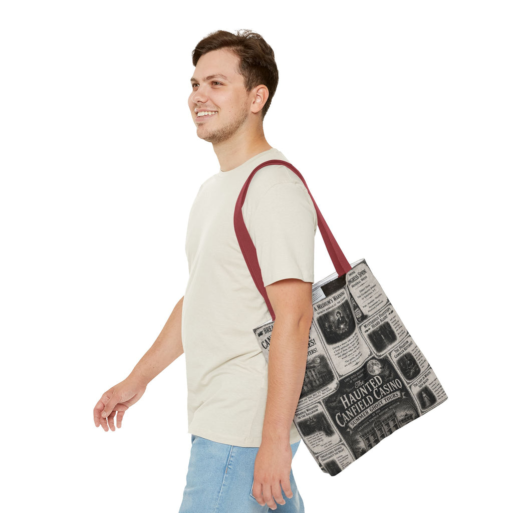 Haunted Canfield Casino Vintage Newspaper Tote