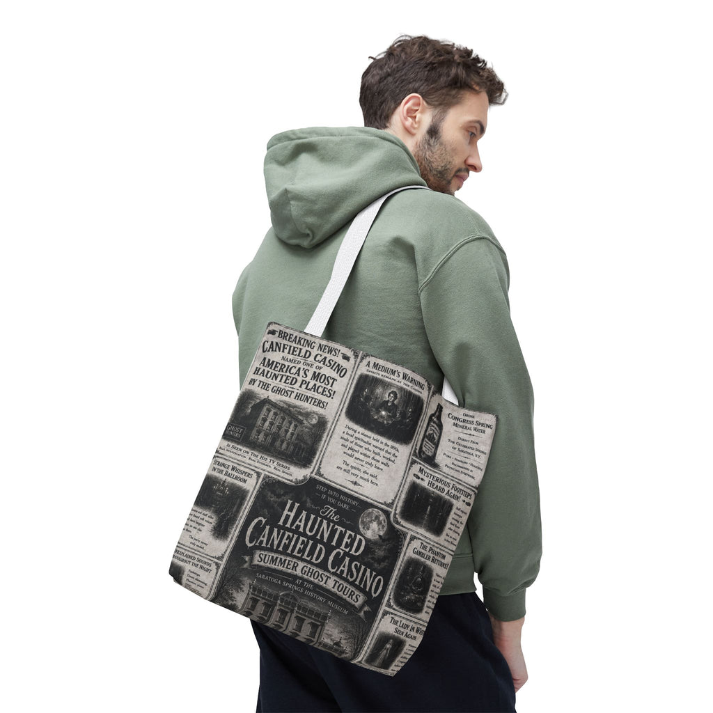 Haunted Canfield Casino Vintage Newspaper Tote